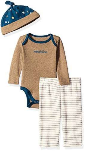 Nautica Childrens Apparel Baby 3pc Set Bodysuit- Pick SZ/Color. Baby Clothing Deals